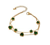 NEIRINALRO Bracelet unisexe 2026 en acier inoxydable 316L émeraude étoile carrée glands pour femme décoration tempérament bijoux luxe avec vous accessoires tendance créatifs femmes et hommes