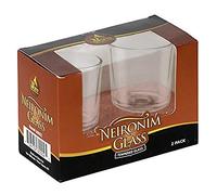 Neironim Shabbos Bougeoirs en verre avec bougies - Lot de 2 - Verres votifs transparents de qualité supérieure et bougies en cire non parfumée pour Shabbat, Chanouka et décoration de fête - par Ner Mitzvah