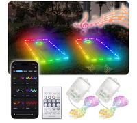 Neisouf Lumières LED Cornhole, 2 Paquets RVB+IC Haute luminosité Changement de Couleur lumières Corn Hole avec APP et télécommande Couvrant Le Plateau et Le Trou Cornhole (RGB+IC, 2 * 4M)
