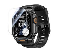 Neitra Coque Métallique avec Bracelet pour Apple Watch Ultra 3/2/1 49 mm avec Protection d'Écran, Coque Intégrale 360°, Protection contre Chutes et la Poussière, Accès à la Couronne ECG, Noir