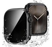 Neitra pour Apple Watch Serie 10 42mm Coque de Protector D'écran Étanche, Anti-Rayures Protection Écran en Verre Trempé, Privacy Coque de Protection Intégrale, Boîtiers de Protector pour iWatch 42mm