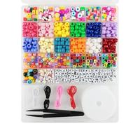 Neiveino 800 Pièces Coffret de Perle pour Bracelet Enfant Kit, DIY Perles Bijoux Enfant, Friendship Bracelet Perles à Breloques, pour Bracelets D'amitié et Fabrication de Bijoux DIY