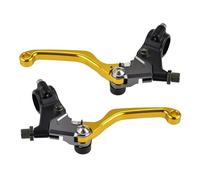 Neixlyi Levier d'embrayage réglable Levier de frein et d'embrayage pour motos pour Suzuki DR100, DR125, DR250, DR400, DR500, DS100, DS125 DS185(Set Gold)