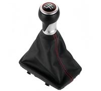Neixlyi pommeaux de Levier de Vitesse Pommeau de Levier pour Vitesse 5/6 pour Vitesses pour A4 B6 B7 (2000-2008) - Soufflet et Stylet Inclus(6 Black Red)