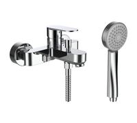 Neja mitigeur bain-douche mural avec inverseur, flexible et douchette chromé - LAUFEN H3215170041311