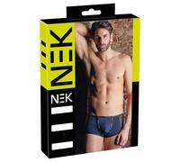 NEK - boxer noir à lacets avec empiècements en résille (bleu) - L
