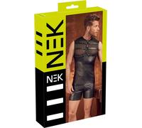 NEK - T-shirt homme avec bas mat et haut en maille noir L