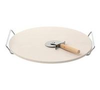 Pierre à Pizza & Roulette ""Grille"" 35cm Argent