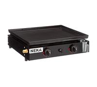 Plancha Gaz 2 Feux - NEKA - Acier émaillé - Allumage électronique - Surface de cuisson 44x36 cm
