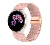 Nekiyo Tech Bracelet en nylon réglable avec boucle, Compatible with Samsung Galaxy Watch Band 7/FE/6/5/4/3 & Watch 5 Pro & 6/4 Classic & Gear S3/S2, 20mm & 22mm, fermeture magnétique, Rose sable