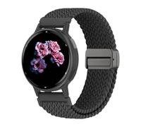 Nekiyo Tech Bracelet en nylon réglable avec boucle, Compatible with Samsung Galaxy Watch Band 7/FE/6/5/4/3 & Watch 5 Pro & 6/4 Classic & Gear S3/S2, (20mm & 22mm), fermeture magnétique, Noir