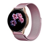 Nekiyo Tech Bracelet métal en acier inoxydable, Compatible with Samsung Galaxy Watch Band 7/FE/6/5/4/3 & Watch 5 Pro & 6/4 Classic & Gear S3/S2, (20mm & 22mm), Rose rose