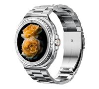 Nekiyo Tech Compatible with Samsung Galaxy Watch 8 40mm 44mm / Watch 8 Classic 46mm, Bracelet métal acier inoxydable premium avec design sans espace, Argent