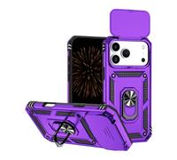 Nekiyo Tech Étui avec Support Magnétique Rotatif 360° Compatible with iPhone 17 Pro Max, Protection Grade Militaire avec Couverture Caméra Technologie Antichoc Air Cushion pour Homme Femme - Violet