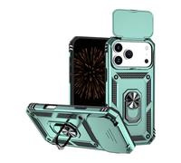 Nekiyo Tech Étui avec Support Magnétique Rotatif 360° Compatible with iPhone 17 Pro, Protection Grade Militaire avec Couverture Caméra Technologie Antichoc Air Cushion pour Homme Femme - Vert
