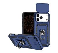 Nekiyo Tech Étui avec Support Magnétique Rotatif 360° Compatible with iPhone 17 Pro, Protection Grade Militaire avec Couverture Caméra Technologie Antichoc Air Cushion pour Homme Femme - Bleu