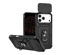 Nekiyo Tech Étui avec Support Magnétique Rotatif 360° Compatible with iPhone 17 Pro, Protection Grade Militaire avec Couverture Caméra Technologie Antichoc Air Cushion pour Homme Femme - Noir