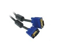Neklan Câble VGA 20m (D-Sub HD15 Mâle/Mâle) Noir - Cordon SVGA avec Ferrites pour Connexion PC/Écran - Réf: 2050901