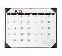 Nekmit Calendrier de bureau 2025-2026, grand calendrier de bureau imprimé avec tapis de bureau, 53,3 x 41,6 cm, va d'aujourd'hui à juin 2026, pour la maison et le bureau, noir