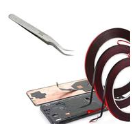 neKne Lot de 3 rouleaux de ruban adhésif double face pour téléphone portable de 2 mm - 3 mm et 5 mm + pinces antistatiques. Adhésif acrylique double face adhésif pour écran mobile, tablette