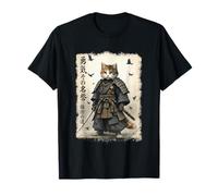 Neko Samurai Way Courage Honor Guerrier félin Japonais T-Shirt