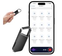 NekSide Dictaphone Enregistreur vocal portable 128 Go, enregistrement sonore HD, 3200 heures de stockage, enregistreur avec suppression intelligente du bruit DSP, enregistreur vocal pour les voyages