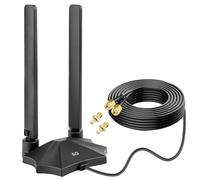 Nelawya Antenne 5G LTE 4G Amplificateur de signal 5dBi SMA TS9 Antenne à faisceau rond externe avec base magnétique et câble de 2 m pour routeur, modem, hotspot, passerelle, systèmes de surveillance