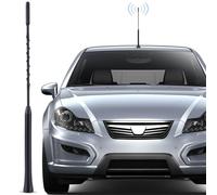 Nelawya Antenne de Voiture Courte Antenne de Toit d'autoradio 28 cm Antenne à Tige Universelle de Remplacement avec Forte Réception FM AM Dab, Filetage M4, M5, M6