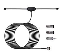 Nelawya Antenne Radio FM Antenne Dipôle 75 Ohm avec Connecteur de Type F Câble d'extension 3M pour Système de Musique Récepteur Stéréo Domestique AV Audio Vidéo Récepteur de Cinéma Maison