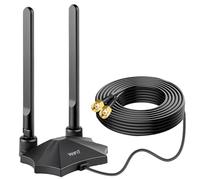 Nelawya Antenne WiFi 7 - Base magnétique - 9 dBi - Antenne WLAN avec fiche mâle RP-SMA pour routeur WiFi 7/6E - Ordinateur de bureau - Carte PCI-E Asus Gigabyte - Carte mère de jeu