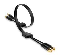 nelawya Câble Plat de Passage par Fenêtre SMA pour Antennes 5G/LTE | Câble Traversant Ultra-Fin à Faibles Pertes 2-en-1 | SMA Mâle vers Femelle | Idéal pour Fenêtres et Portes, 50 cm