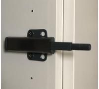 NELI Lot de 3 ouvre-portes à pression pour portes d'armoire et tiroirs - Push to open - avec aimant - Convient également pour la série de meubles « BESTA », argent