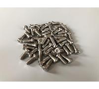 NELI Lot de 50 vis Euro pour meubles pour charnières (par exemple pour charnières PAX, charnières complémentaires), dimensions : 6,3 x 14,5 mm, tête ronde