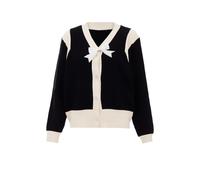 nelice Cardigan noir / blanc cassé, Taille XS-S