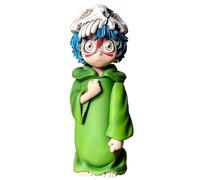 Neliel Tu Oderschvank Figurine Anime Hollow Ichigo Figurine Modèle Kurosaki Ichigo Action Sculpture Mignon Dessin animé Long Sweat à capuche Vert Statue Objets de collection Décoration 6 cm