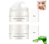 Neliora Lot de 2 bandes d'élimination des points noirs, bandes d'élimination des points noirs, bandes d'élimination des points noirs, Neliora Nose Plantes Pore Strips, Luelle Blackhead Remover, Nose