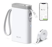 Nelko Imprimante d'étiquettes, Bluetooth P21, Étiqueteuse autocollante portable, Sans fil, Mini imprimante d'étiquettes avec iOS Android, Pour la maison, le bureau, blanc