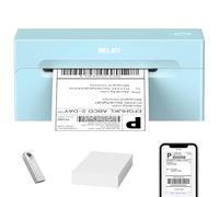 Nelko Imprimante d'étiquettes d'expédition Thermique Bluetooth - Imprimante d'étiquettes d'expédition pour Colis d'expédition - Prend en Charge Android, iPhone et Windows, largement utilisée pour