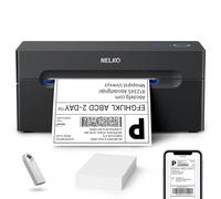 Nelko Imprimante Thermique Etiquette 4x6, Compatible Amazon Shopify，Noir | Impression thermique directe sans encre, 150mm/s, 203 DPI, Compatible iOS/Android/Windows/Mac, Idéal étiquettes d'expédition