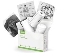 Nelko Lot de 3 rouleaux de 3 rouleaux d'autocollants pour imprimante thermique compatibles avec mini imprimante PM230, noir sur blanc, 54 mm x 3,5 m, transparent