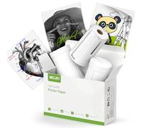 Nelko Lot de 3 rouleaux de papier adhésif pour imprimante thermique, compatible avec mini imprimante thermique Nelko PM230, 54 mm x 3,5 m, blanc