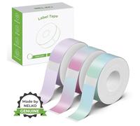 Nelko Lot de 3 rouleaux d'étiquettes P21 authentiques - 2160 étiquettes - 12 x 40 mm - Laminées - Ciel étoilé - Multifonction