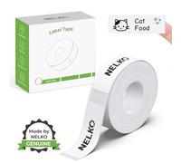 Nelko P21 Étiquettes autocollantes pour écrire, 15 x 40 mm, imprimante d'étiquettes en papier thermique pour école, maison, bureau, petites entreprises, 1 rouleau de 180 étiquettes/rouleau (Blanc)