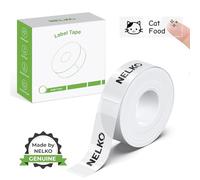 Nelko P21 Étiquettes autocollantes pour écrire, 15x40 mm, imprimante d'étiquettes en papier thermique pour école, maison, bureau, petites entreprises, 1 rouleau de 180 étiquettes/rouleau (Transparent)