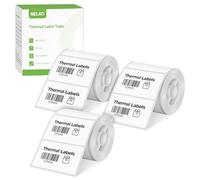 Nelko PM220 Lot de 3 rouleaux de 230 étiquettes thermiques imperméables multi-usages 50 x 30 mm Blanc