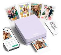 Nelko PP01 Imprimante Photo Portable, 20 Feuilles, Violet
