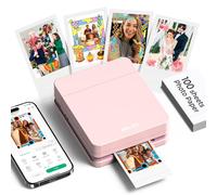Nelko PP01 Mini Imprimante Photo Portable, 100 Feuilles， Rose