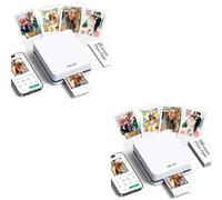 Nelko PP01 Mini Imprimante Photo Portable, 20+100 Feuilles， Blanc
