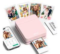 Nelko PP01 Mini Imprimante Photo Portable, 20 Feuilles， Rose