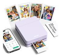 Nelko PP01 Mini Imprimante Photo Portable, 20 Feuilles, Violet